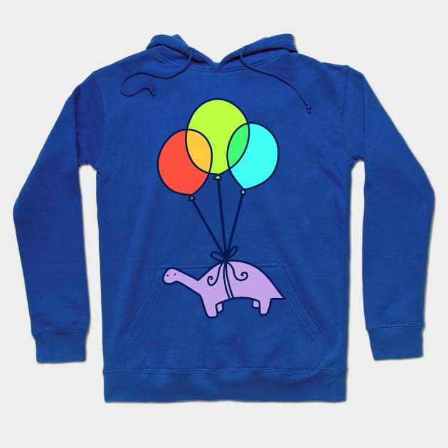 Balloon Dinosaur Hoodie by saradaboru